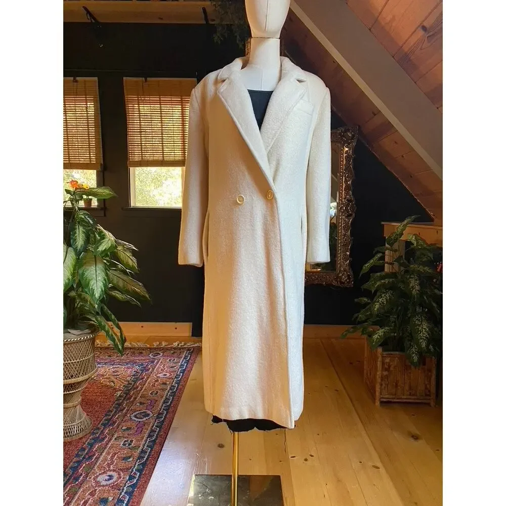 Cream Wool Coat Vintage